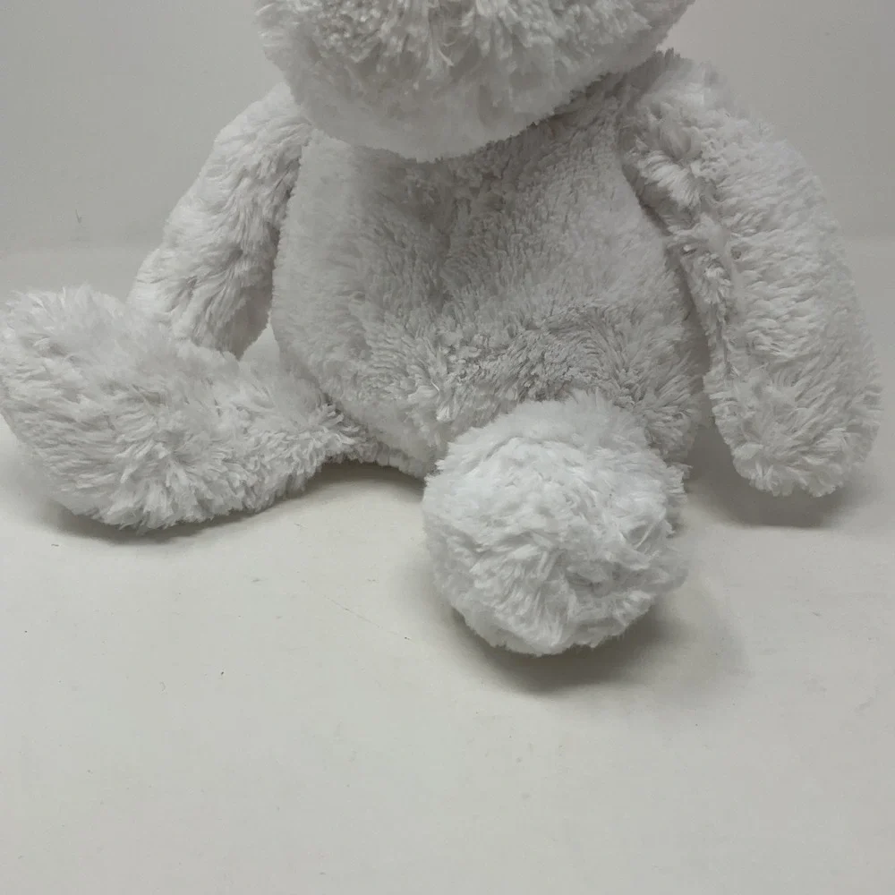 Cloud Island White Plush Unicorn Pink Mane Yellow Horn Shaggy Stuffed Animal